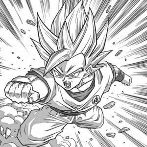Desenho de Goku Desenho Colorir Imprimir 133
