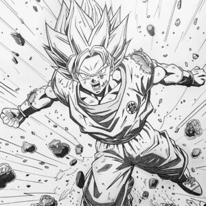 Desenho de Goku Desenho Colorir Imprimir 134