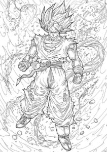 Desenho de Goku Desenho Colorir Imprimir 135