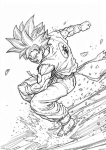 Desenho de Goku Desenho Colorir Imprimir 136
