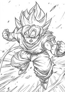 Desenho de Goku Desenho Colorir Imprimir 137