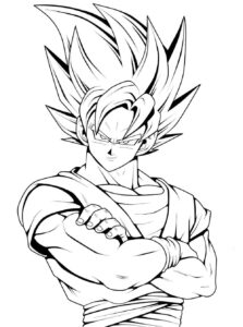 Desenho de Goku Desenho Colorir Imprimir 139