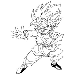 Desenho de Goku Desenho Colorir Imprimir 142