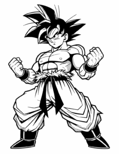 Desenho de Goku Para Colorir Imprimir