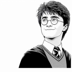 Desenho de Harry Potter Desenho Colorir Imprimir 01