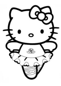 Desenho de Hello Kitty Desenho Colorir Imprimir 01