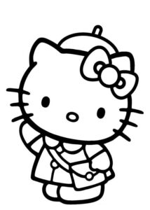 Desenho de Hello Kitty Desenho Colorir Imprimir 02