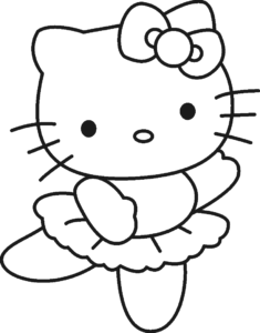 Desenho de Hello Kitty Desenho Colorir Imprimir 03