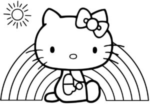 Desenho de Hello Kitty Desenho Colorir Imprimir 04