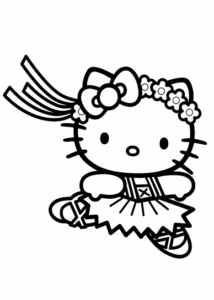 Desenho de Hello Kitty Desenho Colorir Imprimir 06