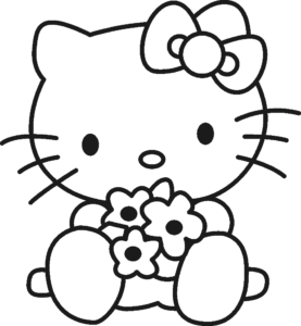 Desenho de Hello Kitty Desenho Colorir Imprimir 07