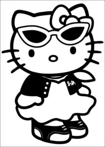 Desenho de Hello Kitty Desenho Colorir Imprimir 09