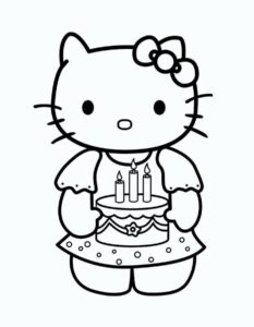 Desenho de Hello Kitty Desenho Colorir Imprimir 38