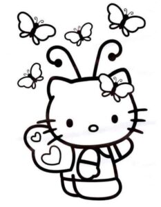 Desenho de Hello Kitty Desenho Colorir Imprimir 43