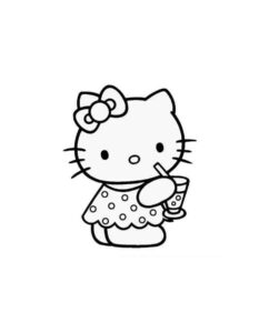 Desenho de Hello Kitty Desenho Colorir Imprimir 48