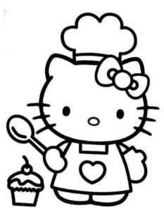 Desenho de Hello Kitty Desenho Colorir Imprimir 49