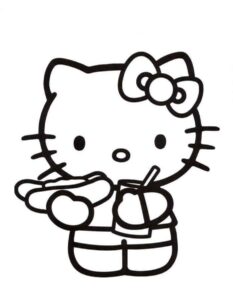 Desenho de Hello Kitty Desenho Colorir Imprimir 59