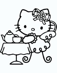 Desenho de Hello Kitty Desenho Colorir Imprimir 61