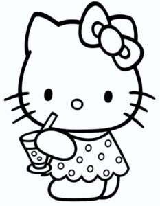 Desenho de Hello Kitty Desenho Colorir Imprimir 73