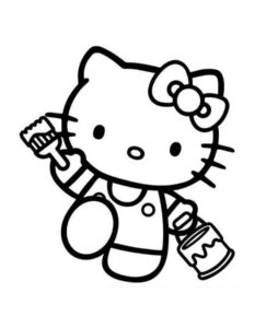 Desenho de Hello Kitty Desenho Colorir Imprimir 74