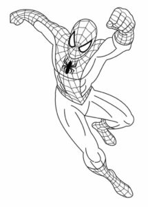 Desenho de Homem Aranha Imprimir 129 734x1024