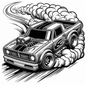 Desenho de Hot Wheels Desenho Colorir Imprimir 01