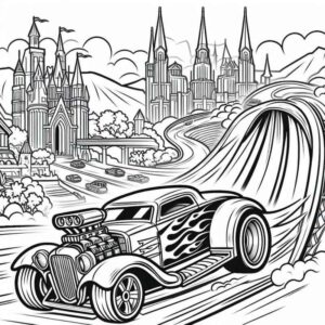 Desenho de Hot Wheels Desenho Colorir Imprimir 02