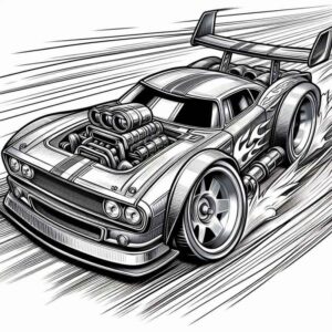 Desenho de Hot Wheels Desenho Colorir Imprimir 03