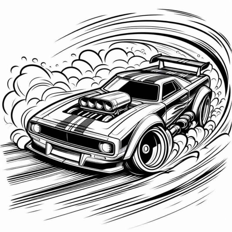Desenhos do Hot Wheels para Imprimir e Colorir