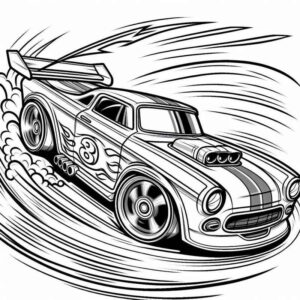 Desenho de Hot Wheels Desenho Colorir Imprimir 07
