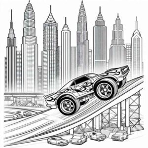 Desenho de Hot Wheels Desenho Colorir Imprimir 09