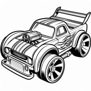 Desenho de Hot Wheels Desenho Colorir Imprimir 10