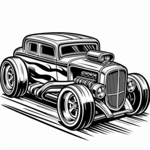Desenho de Hot Wheels Desenho Colorir Imprimir 11