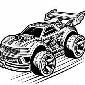 Desenho de Hot Wheels Desenho Colorir Imprimir 13