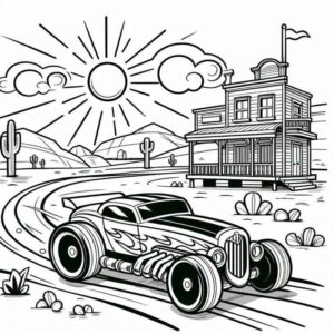 Desenho de Hot Wheels Desenho Colorir Imprimir 14