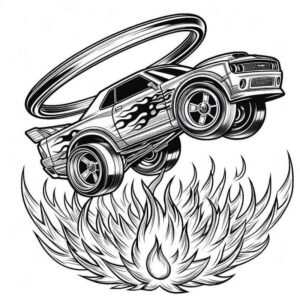 Desenho de Hot Wheels Desenho Colorir Imprimir 15