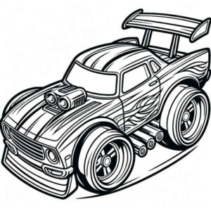 Desenho de Hot Wheels Desenho Colorir Imprimir 17