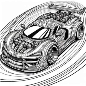Desenho de Hot Wheels Desenho Colorir Imprimir 28