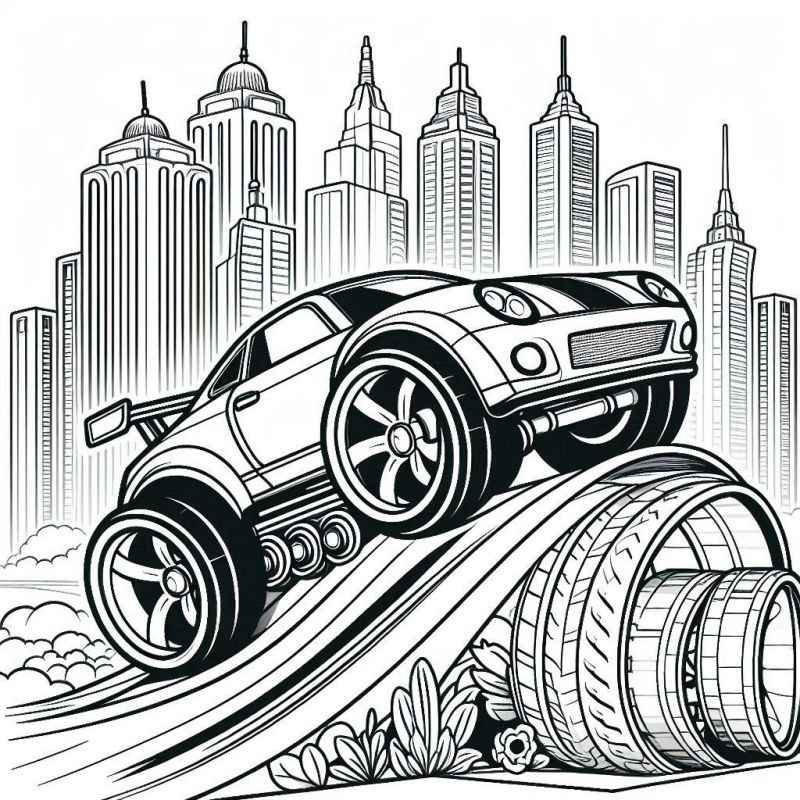 Desenho de Hot Wheels Desenho Colorir Imprimir 31