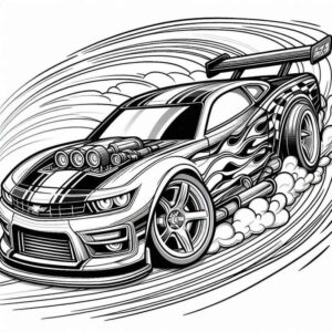 Desenho de Hot Wheels Desenho Colorir Imprimir 37