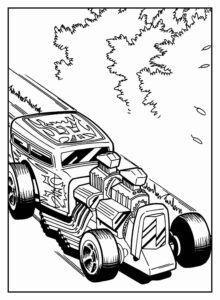 Desenho de Hot Wheels Desenho Colorir Imprimir 54