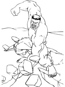 Desenho de Hulk Desenho Colorir Imprimir 004