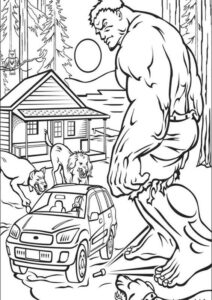 Desenho de Hulk Desenho Colorir Imprimir 016