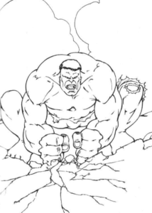 Desenho de Hulk Desenho Colorir Imprimir 024