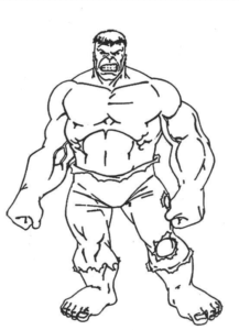 Desenho de Hulk Desenho Colorir Imprimir 026
