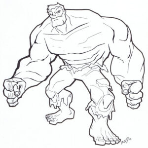 Desenho de Hulk Desenho Colorir Imprimir 029