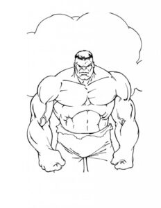 Desenho de Hulk Desenho Colorir Imprimir 030
