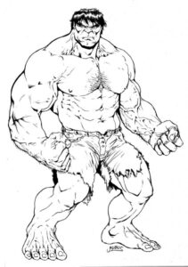 Desenho de Hulk Desenho Colorir Imprimir 032