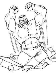 Desenho de Hulk Desenho Colorir Imprimir 033