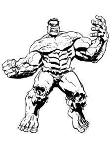 Desenho de Hulk Desenho Colorir Imprimir 038